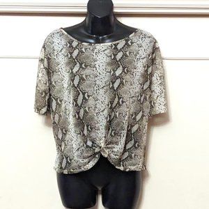 J is for Justice Sexy Sheer Snake Skin Top, Size L